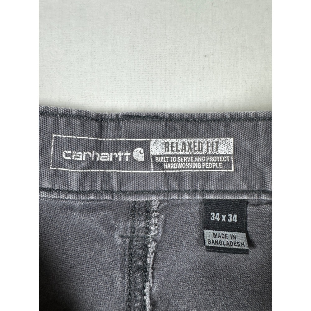 Carhartt Rugged Flex Double-Front Utility Work Pant Mens 34x34 Shadow Distressed - Picture 12 of 13